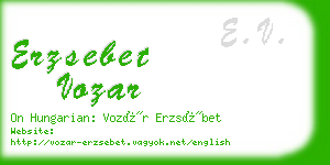 erzsebet vozar business card